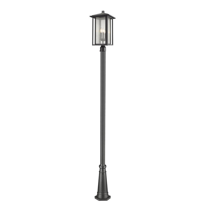 Lampadaire câblé à 3 lumières Iwan 106,69 "Iwan, Noir, H 118,44 po x l 11,5 po x P 9 po