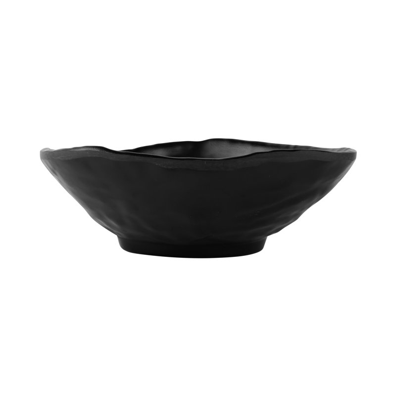 Zen 7 oz. Melamine Dining Bowl, Black