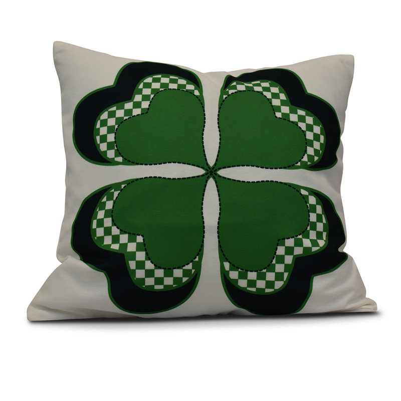 Funky Junky Reversible Throw Pillow, 26" H x 26" W, Green