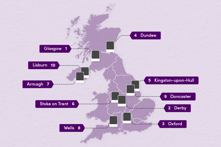 least colourful cities in UK