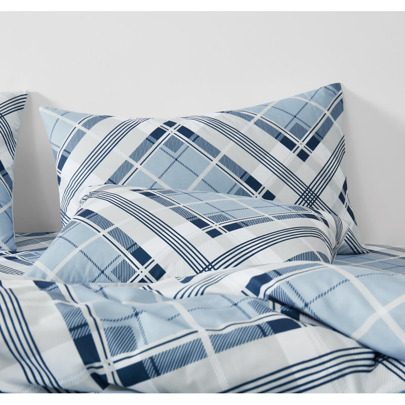 Truly Soft Lars Plaid Microfiber Duvet Set, Twin XL Duvet Cover + 1 Standard Pillow Sham