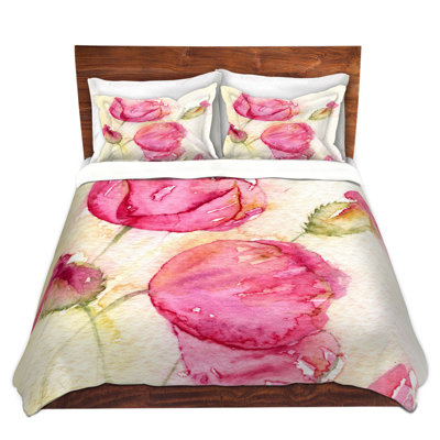 Ensembles de housses de couette DiaNoche en microfibre par Amanda Hawkins - Pretty Poppies