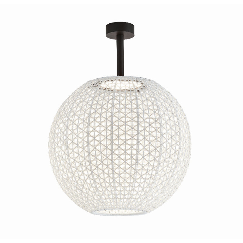 Nans LED Semi Flush Mount, Beige