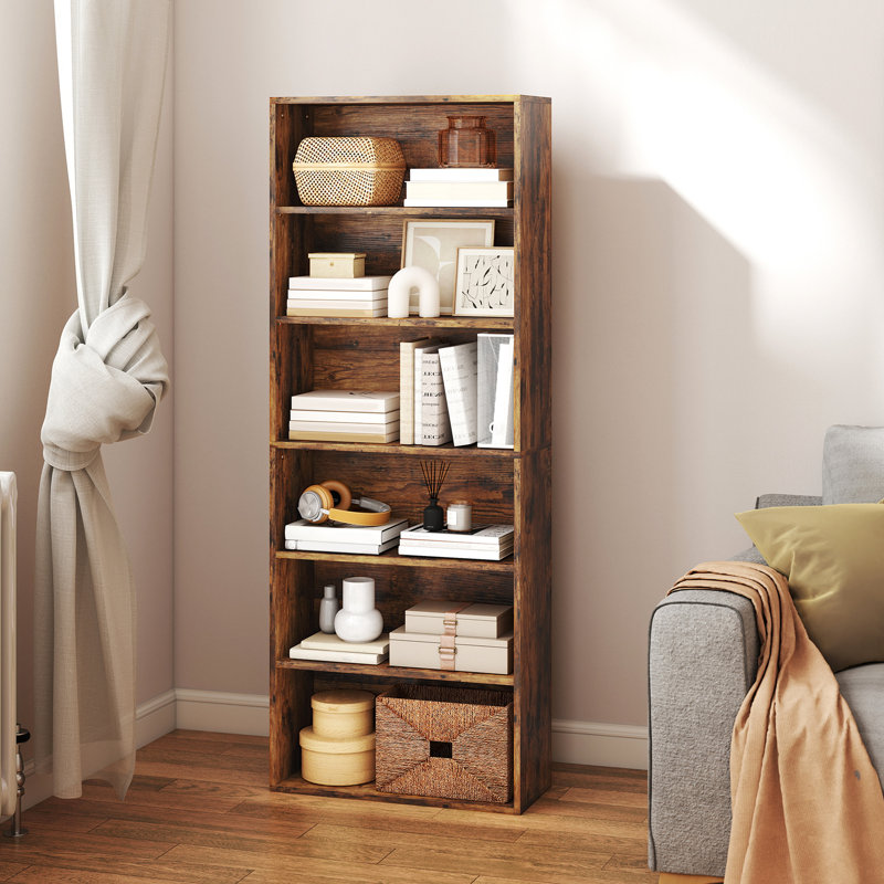 158.5cm H x 60cm W Bookcase, Rustic Brown