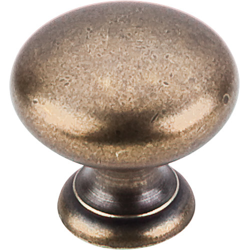 Mushroom 1 1/4" Diameter Round Knob, German Bronze