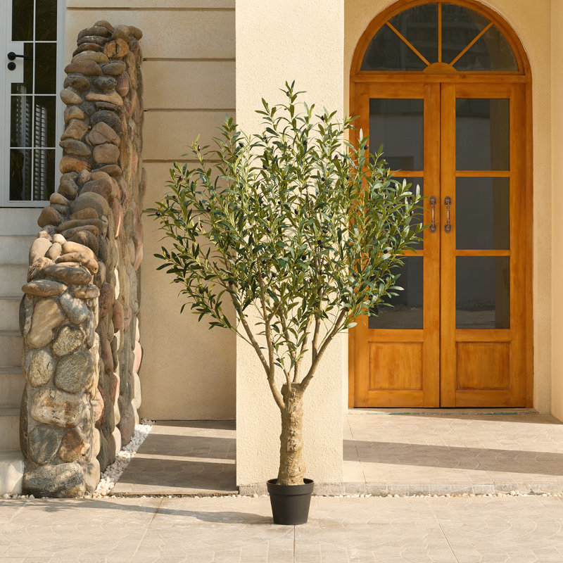 Olive artificielle Aldis, plantes artificielles résistantes aux rayons UV, olivier artificiel pour la décoration intérieure et extérieure