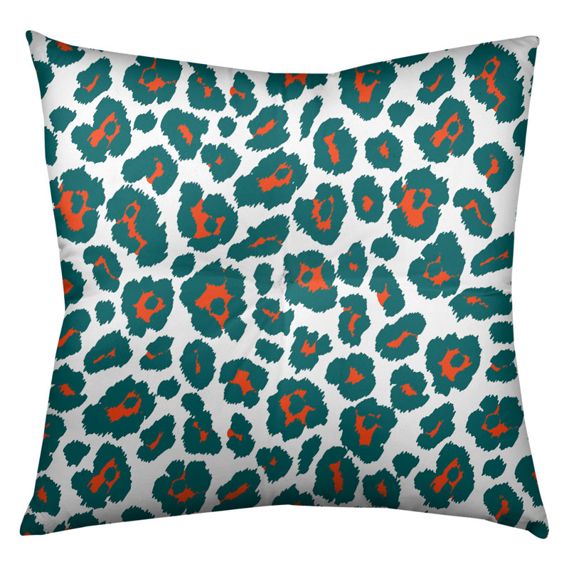 Housse et insert de coussin carré touffeté, H 30 po x l 30 po x P 3 po, Blanc / bleu / orange, Carré