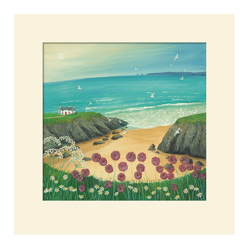 Ocean Breeze - Print, Cream Framed, 40cm H x 40cm W x 0.1cm D