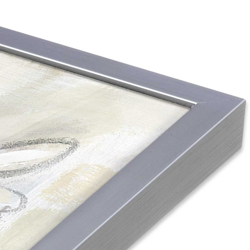 «Bouquet Sketch Impression II» par June Erica Vess, reproduction d'art, H 12 po x l 12 po, Argent argent