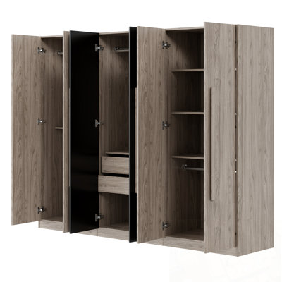 Zaphod en bois 6 portes avec 2 tiroirs
