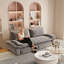 Grand canapé-lit escamotable de 73,2 po, canapé-lit convertible 3 en 1, causeuse en velours multifonctionnel, gris-129333963