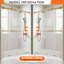 Porte de douche coulissante l 72 po x H 80 po, verre trempé 3/8 po (10 mm), rail en acier inoxydable, glissement en douceur, portée réglable de 4 po, installation à gauche / droite-119734925