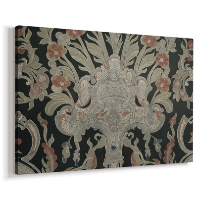 Woven Silk / Damask Textile Detail-William Morris-Gallery Wrapped Canvas-c. Late 19th Century