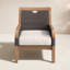 Chaise de patio en teck avec coussins