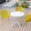 Ensemble de 2 chaises longues modernes - Plastique résistant aux intempéries intérieur / extérieur, léger pour patio, plage, salon (jaune terreux)-1143887868