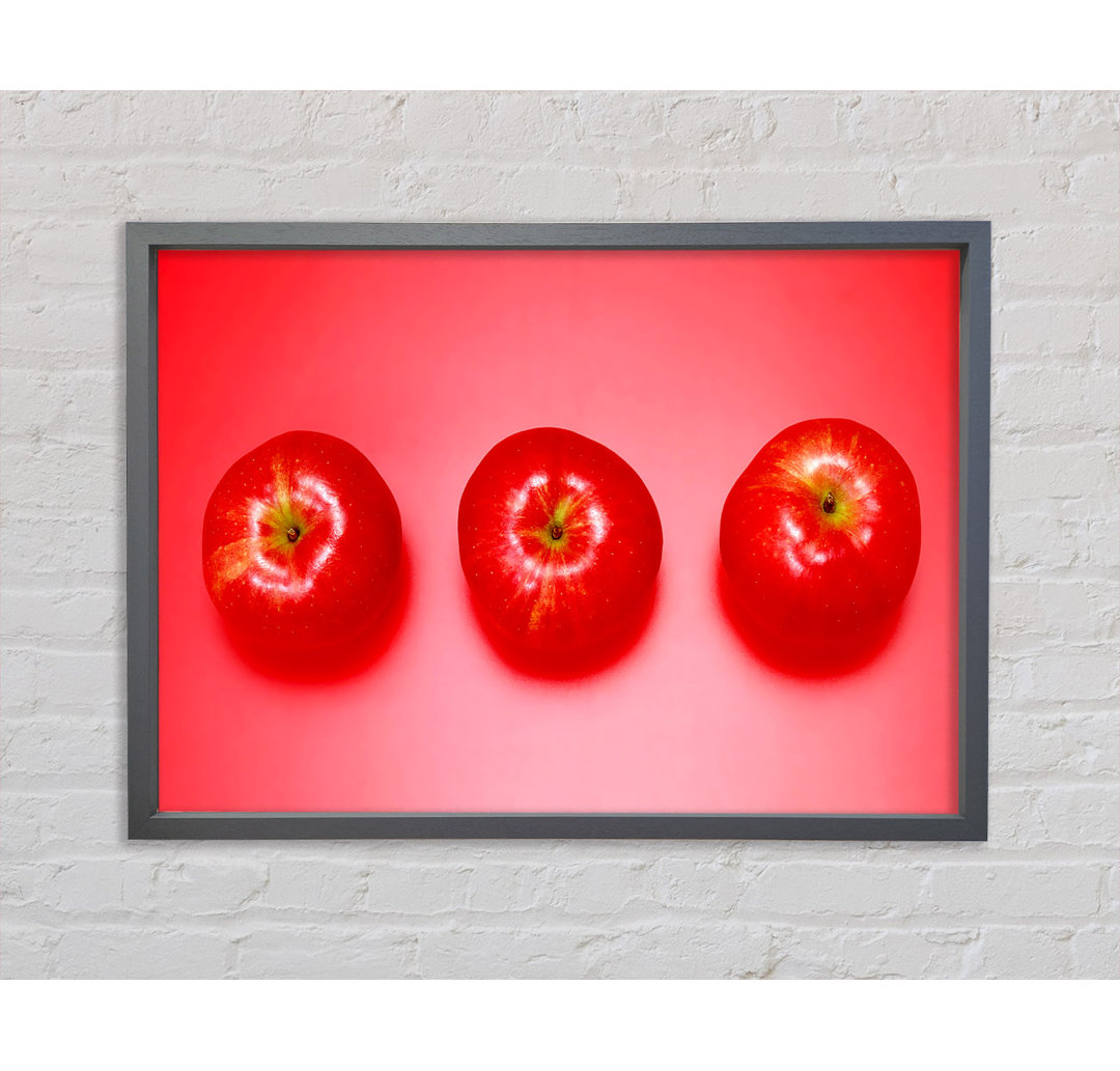 Red Apple Trio - Einzelner Bilderrahmen Kunstdrucke auf Leinwand