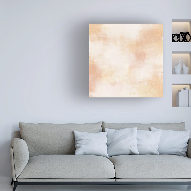 «Line and Brush», pêche abstraite, art sur toile, H 14 po x l 14 po