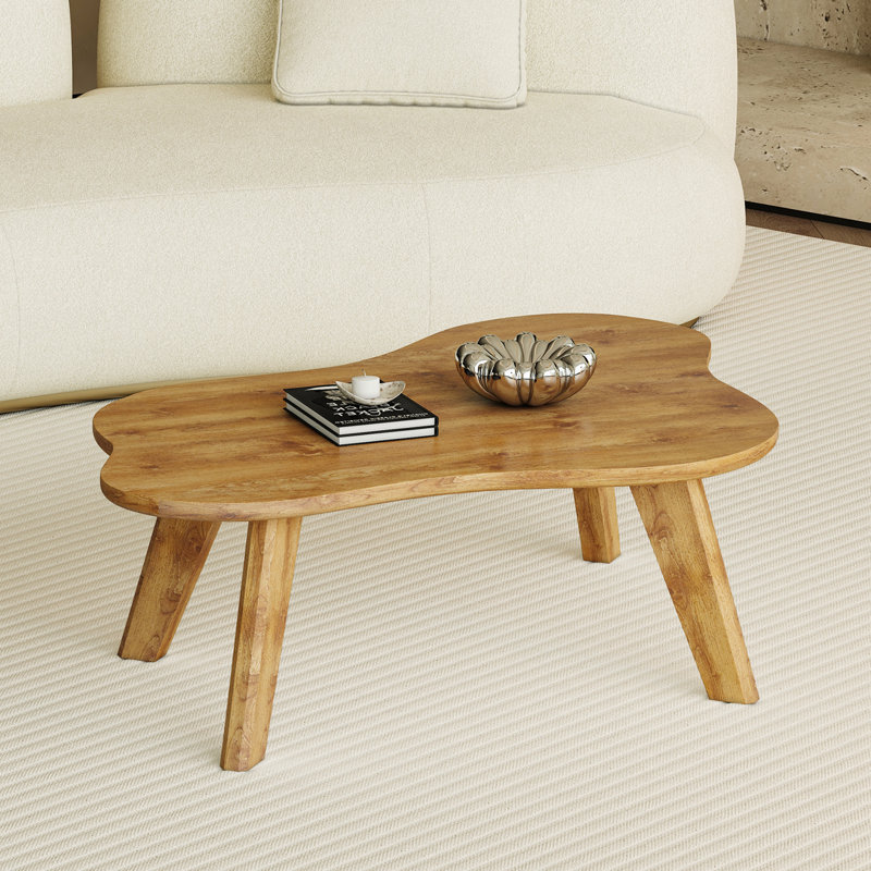 Modern minimalist imitation coffee table, 14" H x 47.2" L x 34.2" W, Brown