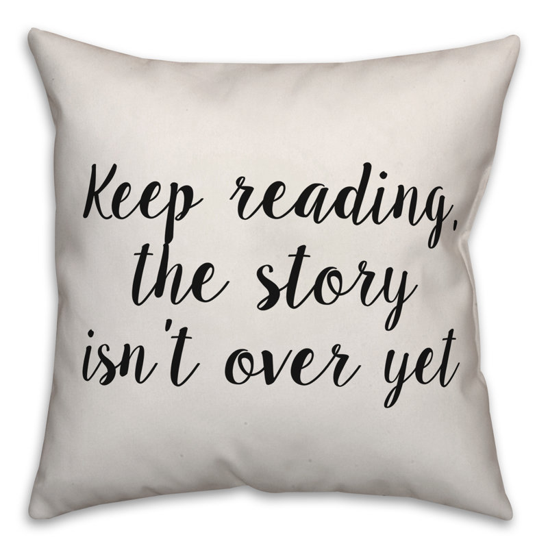 Coussin The Story Is Not Over Over, 20 po x 20 po
