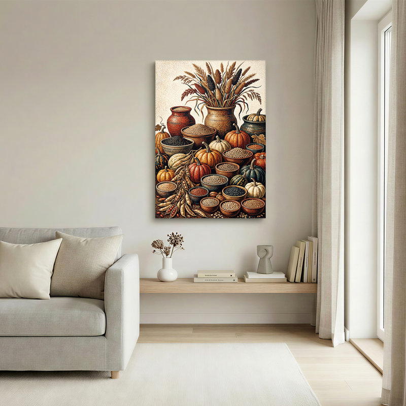 Art texturé sur toile citrouilles texturées, H 18 po x l 12 po