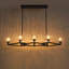 Lustre à 8 lumières à intensité variable en acier et verre-1875154400-1864377855