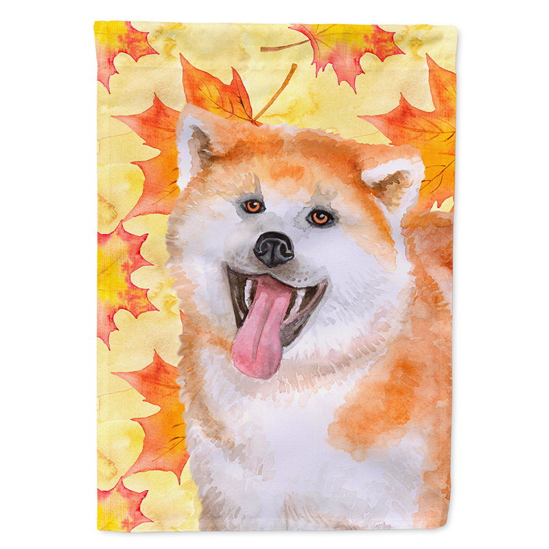 Automne 2 côtés en polyester 15 x 11 po drapeau de jardin, Akita