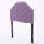 Tête de lit simple mauve avec boutons élégants et garniture cloutée en tissu-1330865871