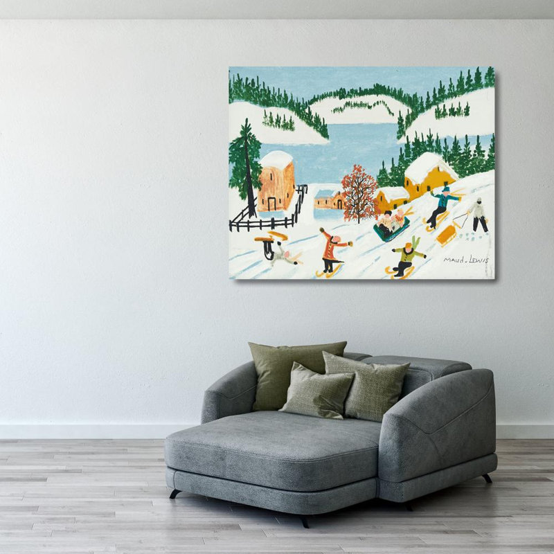 Skiers, 28" H x 35" W