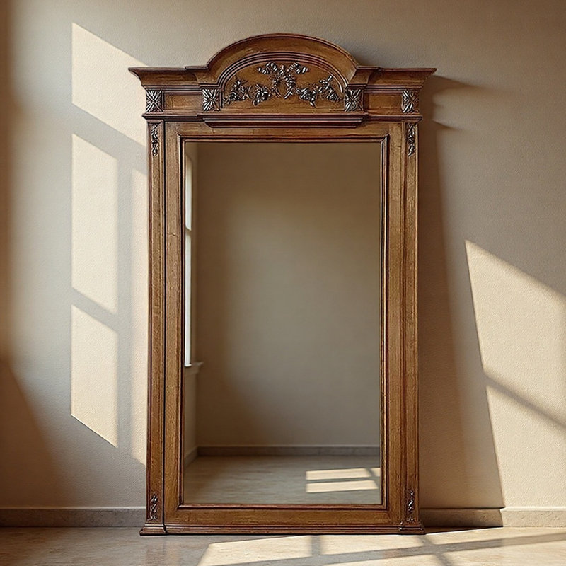 American-Style Vintage Unconventional High-Definition Full-Length Mirror, 70.87" x 43.31"