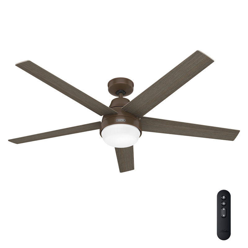 Hunter 60 inch Aerodyne Wi-Fi ENERGY STAR® Ceiling Fan with LED Light Kit and Handheld Remote