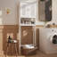 Armoire de rangement autoportante pour salle de bain Manimegla