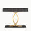 Console d'entrée étroite de 120 cm (47,3 po) avec 3 tiroirs, motif ondulé, structure en métal doré-1485123249-1485123254-1485123251