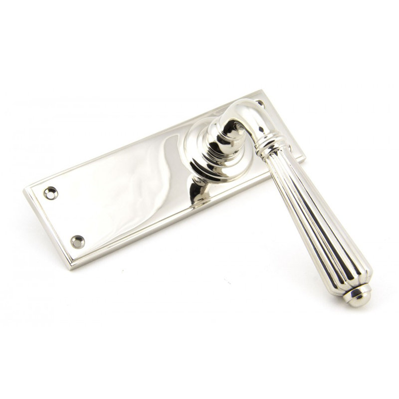 Hinton Dummy Door Handle Kit, Polished Nickel
