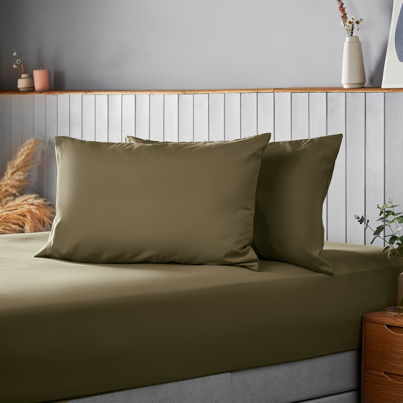 Silentnight Supersoft Plain Microfibre Housewife Pillowcase, Green