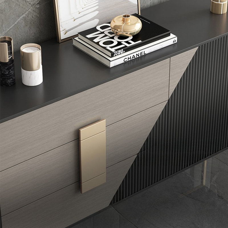 Buffet de luxe moderne et minimaliste, Noir, noir, noir, noir