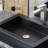 Voltaire Ceramic Rectangle Vessel Sink, Matte Black-55039693