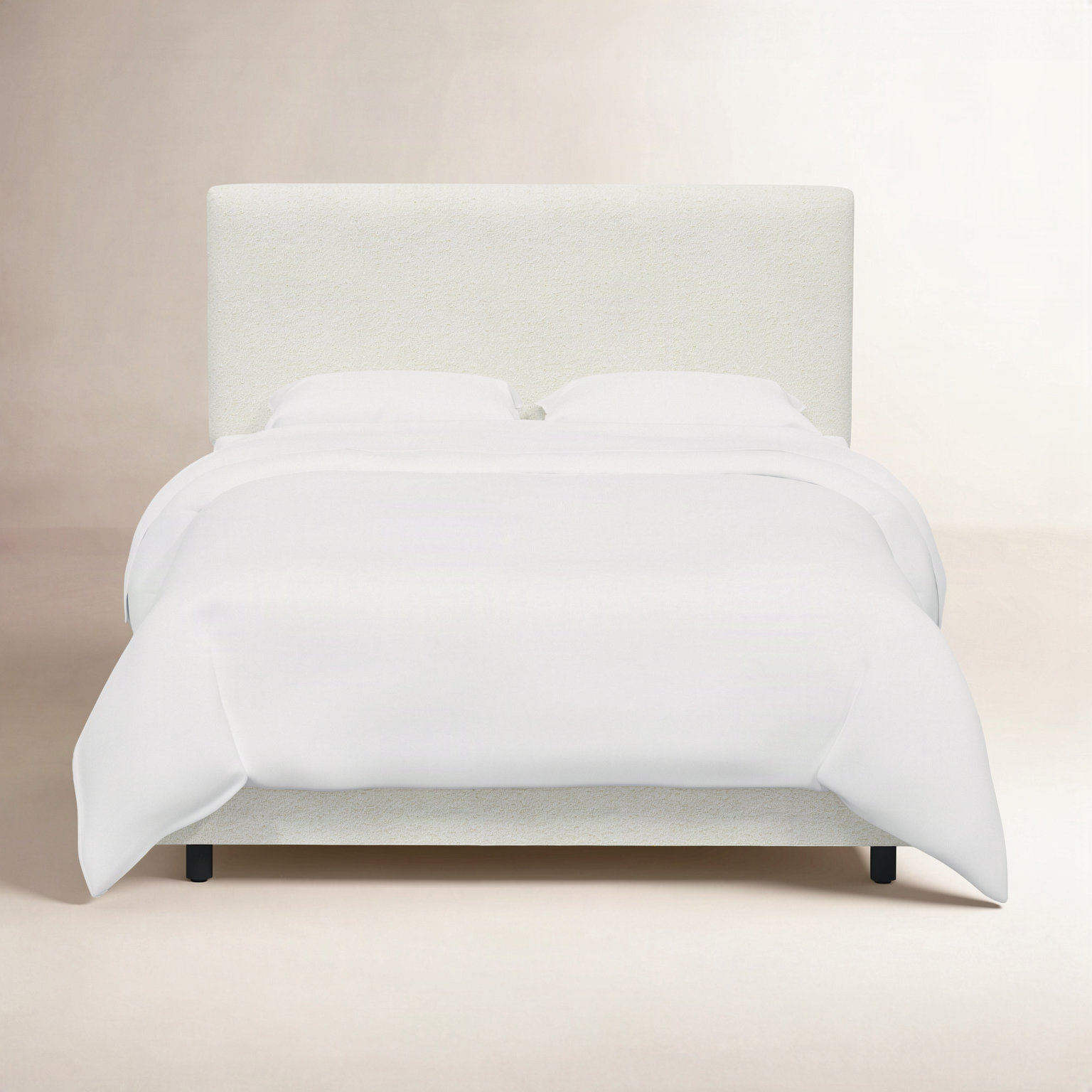Atoll Upholstered Bed, Classic Snow Boucle, Queen