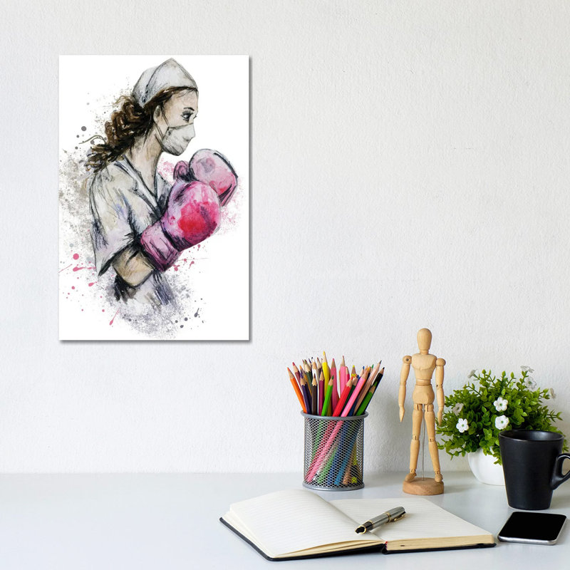 Fighting Nurse II by Ephrazy Graphics - Wrapped Canvas Print, 20.32 cm H x 30.48 cm W