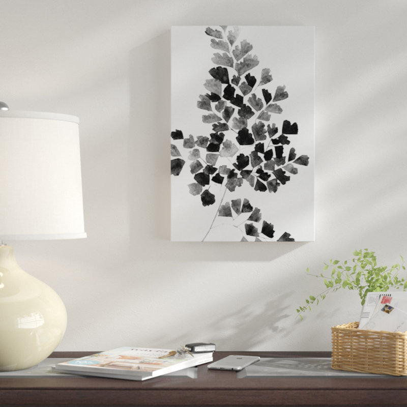 «Black Fern» - Impression sur toile tendue, H 40 po x l 26 po x P 1,5 po, Toile tendue, Pas de tapis