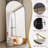 Arched Full Length Mirror, 70"X26" Free Standing Floor Mirror, Modern Full Body Mirror With Stand, Wall Mirror With Aluminum Alloy Frame For Bedroom, Living Room, Black-1071535501-1071535494