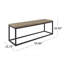 Industrial Wood And Metal Bench-2058835044