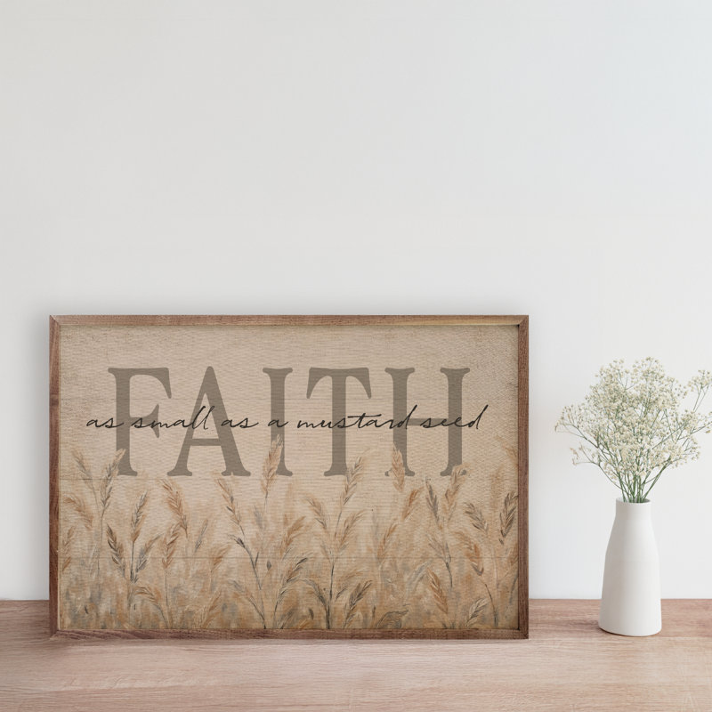 Faith aussi petite qu'une graine de moutarde, H 16 po x l 24 po