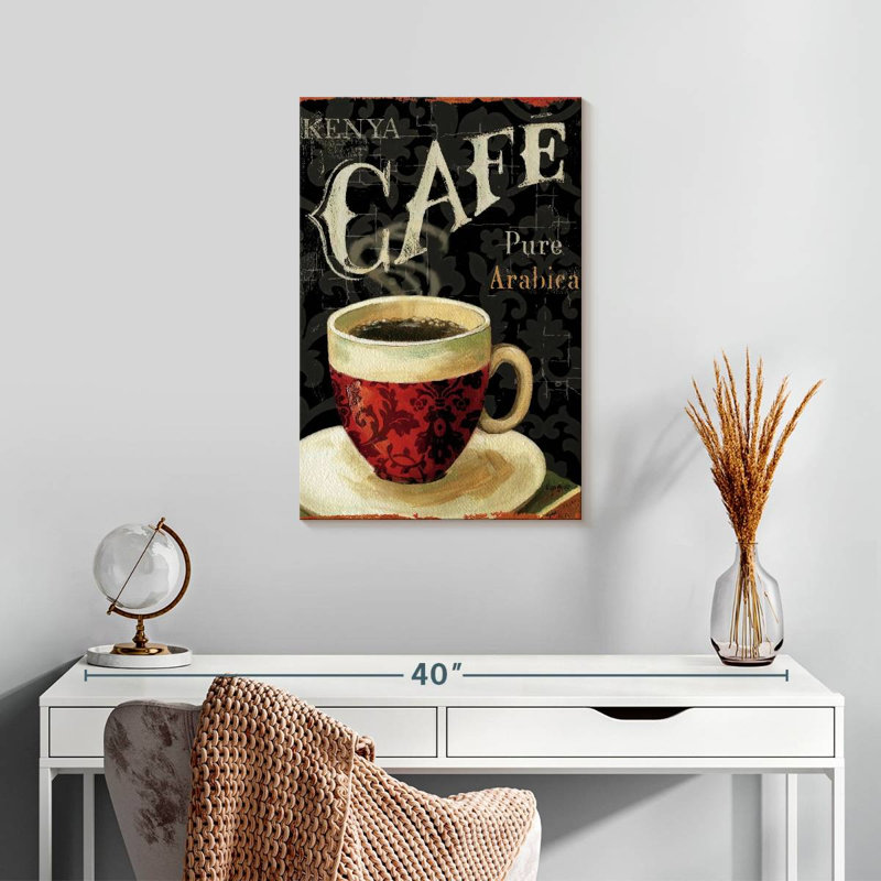 Le café du jour chez Yarlin I, H 24 po x l 16 po