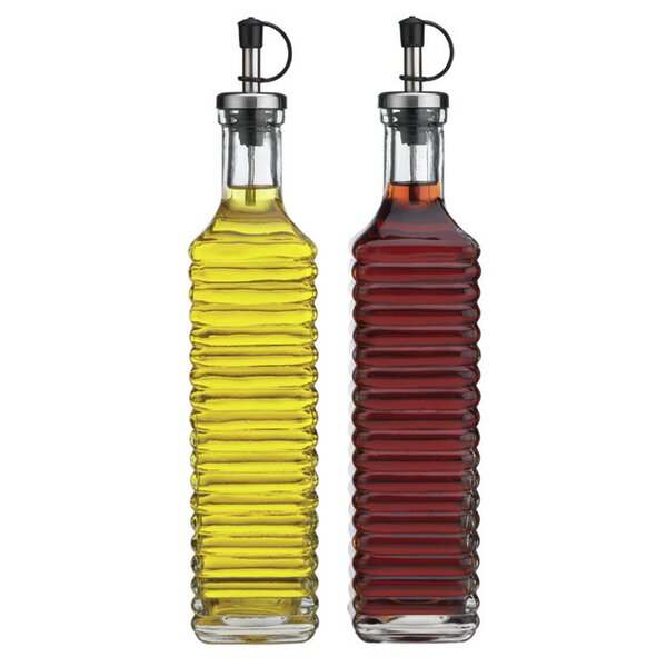 Superior Glass Oil and Vinegar Dispenser, Measuring Oil Pourer for Kitchen