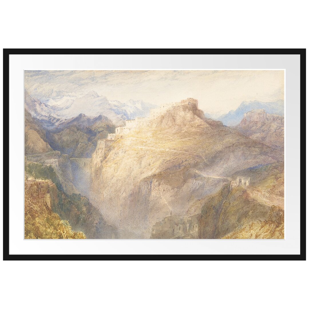 Gerahmter Kunstdruck Fort of L'Essillon Val de la Maurienne von William Turner