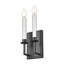 Applique murale 2 lumières noir mat Orson 11 pouces