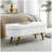 Ottoman Oval Storage Bench,Rubber Wood Legs, (43.5"x16"x16")-1071744707