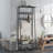 Metal Entryway Hall Tree, 25-Inch Freestanding Coat Rack with Hooks for Hallway or Bathroom