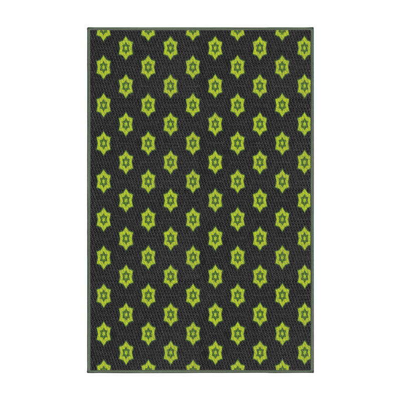 Tapis vert tissé à la machine, Rectangle 5 pi x 7 pi