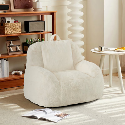 Grand fauteuil à billes pour adultes et adolescents, chaise longue rembourrée pour le salon, la chambre à coucher ou la salle de jeux, beige